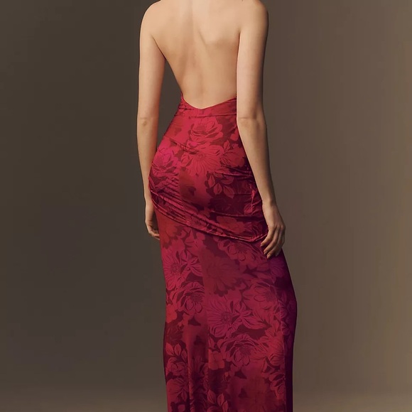 Katie May Leyla cowled halter open-back knotted jersey maxi dress Size L - Picture 6 of 12